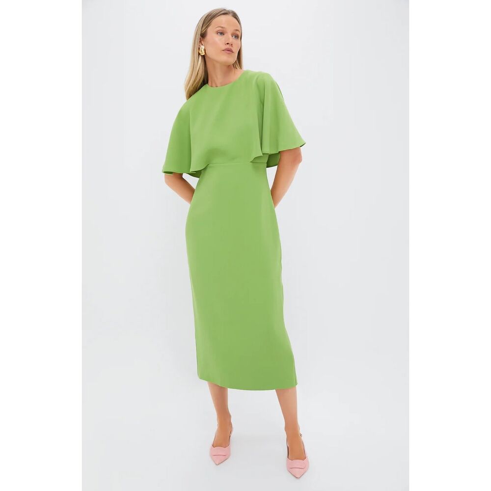 Pomander Place Pistachio Green Cape Lindy Dress